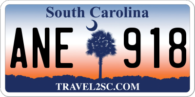 SC license plate ANE918