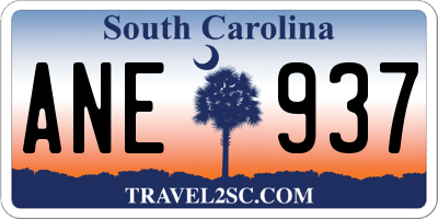 SC license plate ANE937