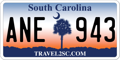 SC license plate ANE943