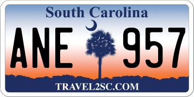 SC license plate ANE957