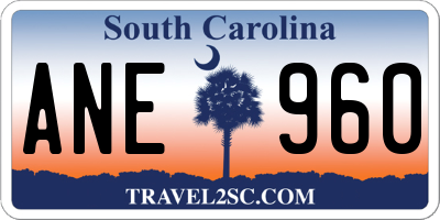 SC license plate ANE960