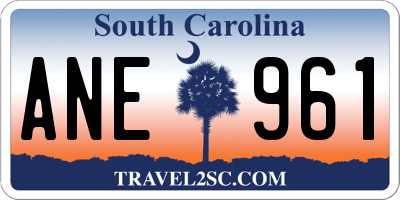 SC license plate ANE961