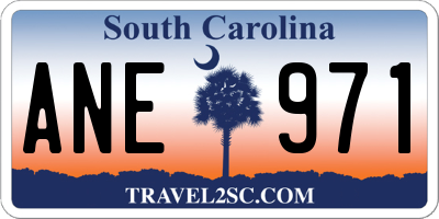 SC license plate ANE971