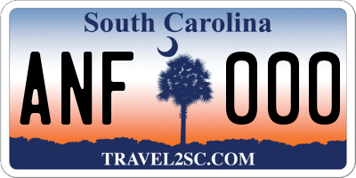 SC license plate ANF000