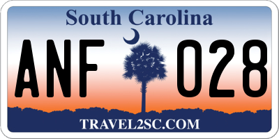 SC license plate ANF028