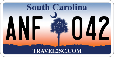 SC license plate ANF042