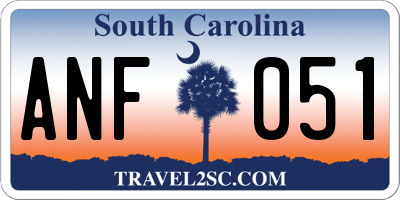 SC license plate ANF051