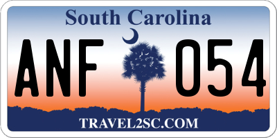 SC license plate ANF054