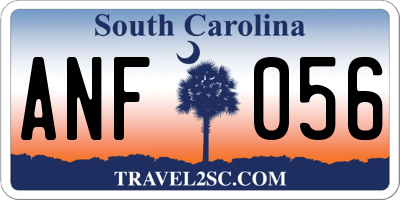 SC license plate ANF056