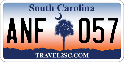SC license plate ANF057