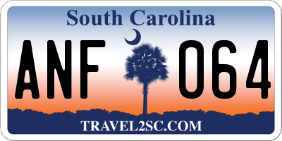 SC license plate ANF064