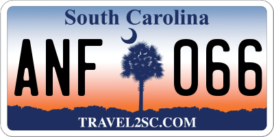 SC license plate ANF066