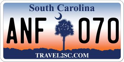SC license plate ANF070