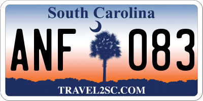 SC license plate ANF083