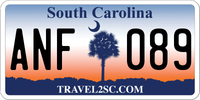 SC license plate ANF089