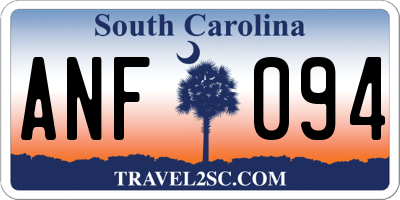 SC license plate ANF094
