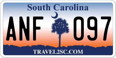 SC license plate ANF097