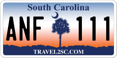 SC license plate ANF111