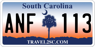 SC license plate ANF113