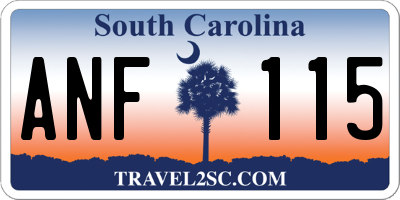 SC license plate ANF115