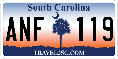 SC license plate ANF119