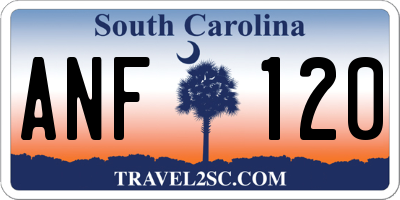 SC license plate ANF120