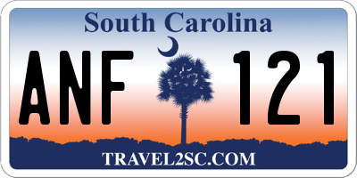 SC license plate ANF121