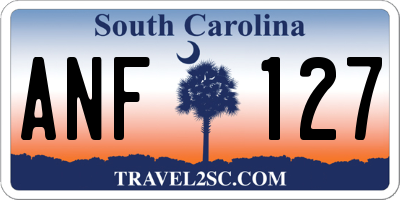 SC license plate ANF127