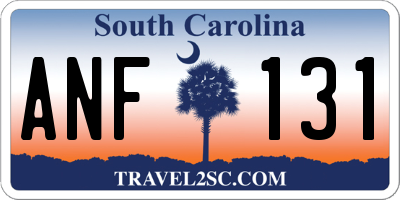 SC license plate ANF131