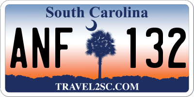 SC license plate ANF132