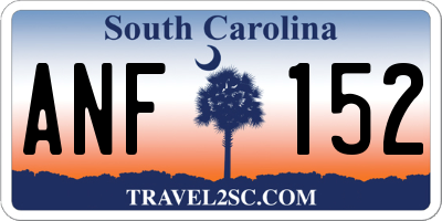 SC license plate ANF152