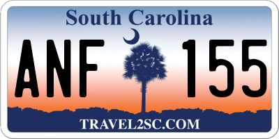 SC license plate ANF155