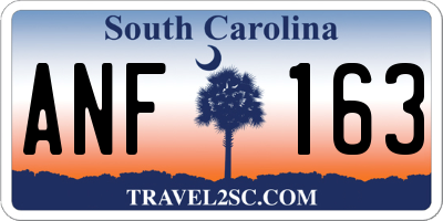 SC license plate ANF163