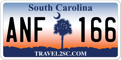 SC license plate ANF166
