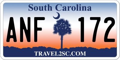 SC license plate ANF172