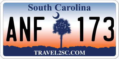SC license plate ANF173