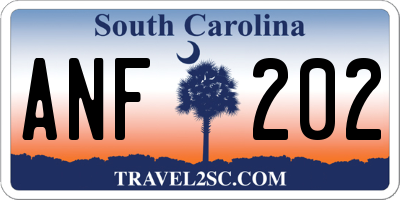 SC license plate ANF202