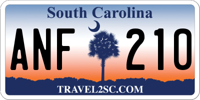 SC license plate ANF210