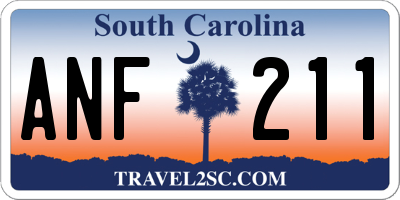 SC license plate ANF211
