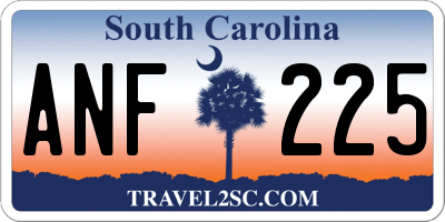 SC license plate ANF225