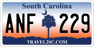 SC license plate ANF229
