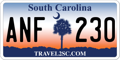 SC license plate ANF230