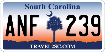 SC license plate ANF239