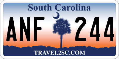SC license plate ANF244