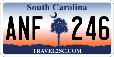 SC license plate ANF246