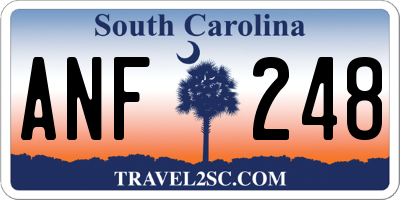 SC license plate ANF248
