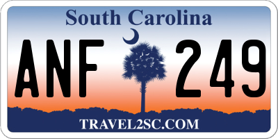 SC license plate ANF249