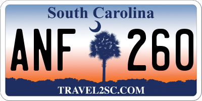 SC license plate ANF260