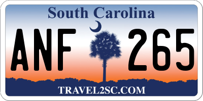 SC license plate ANF265