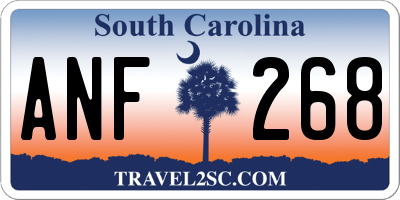 SC license plate ANF268